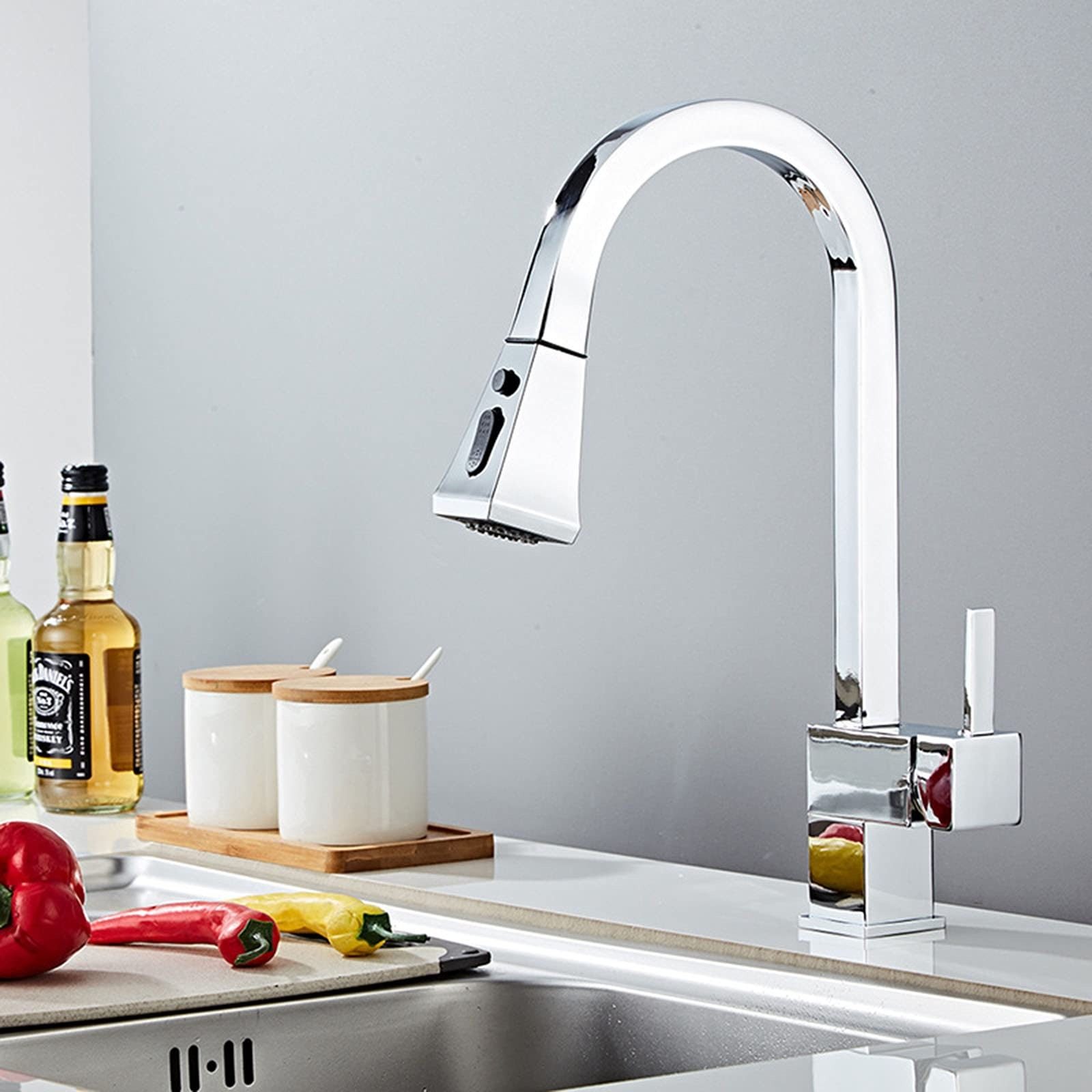 faucet kitchen chrome
